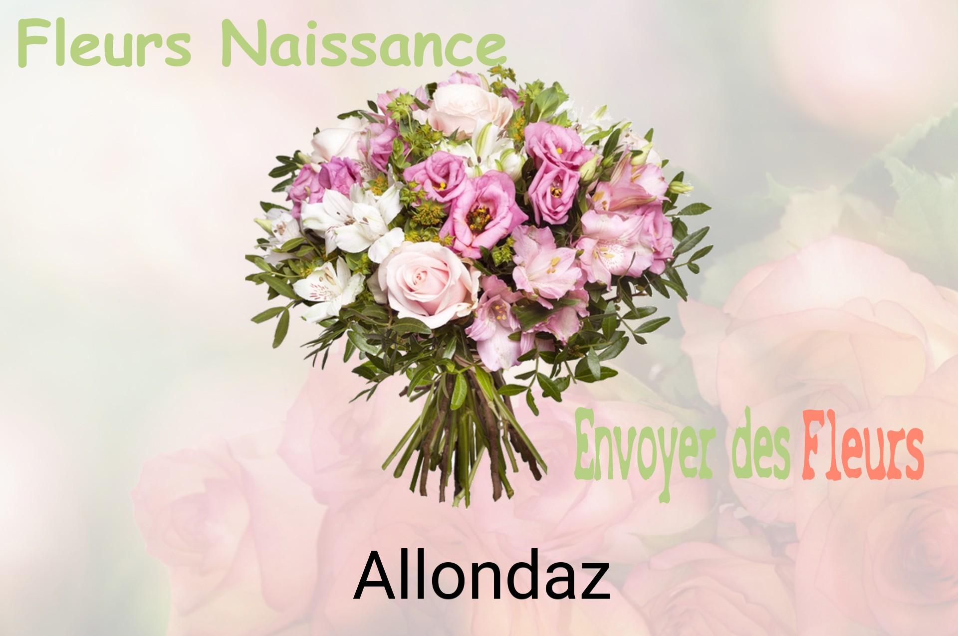 Bouquet de fleurs de naissance livré à Allondaz