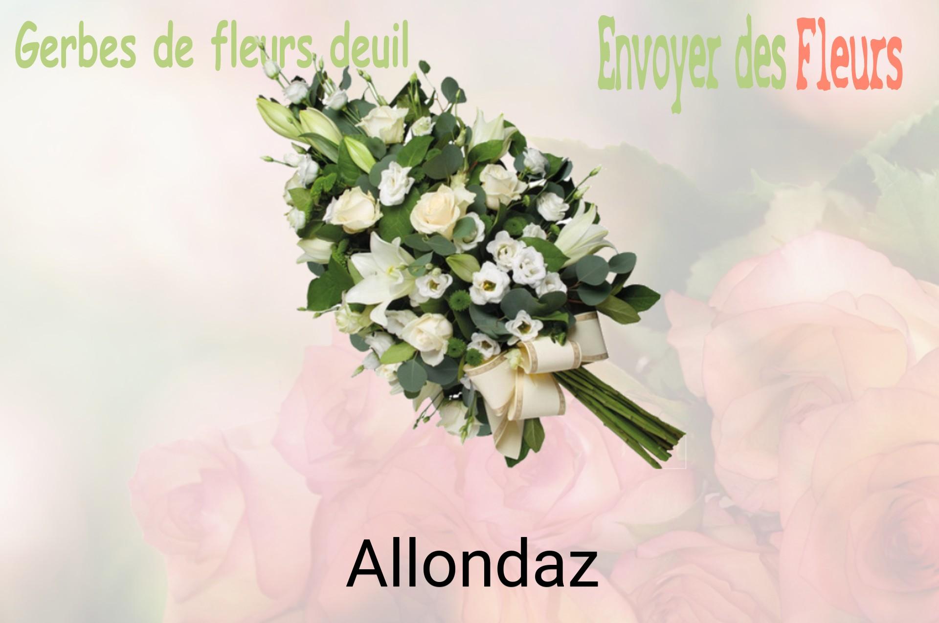Gerbe de fleurs de deuil livrée à Allondaz